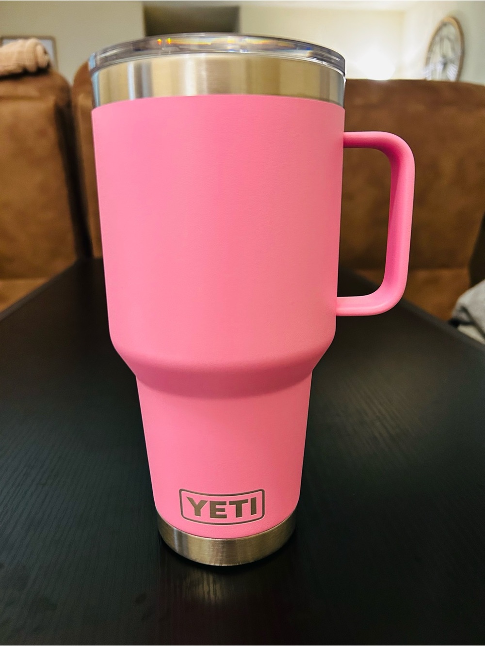 YETI Pink Insulated Rambler Mug with Handle